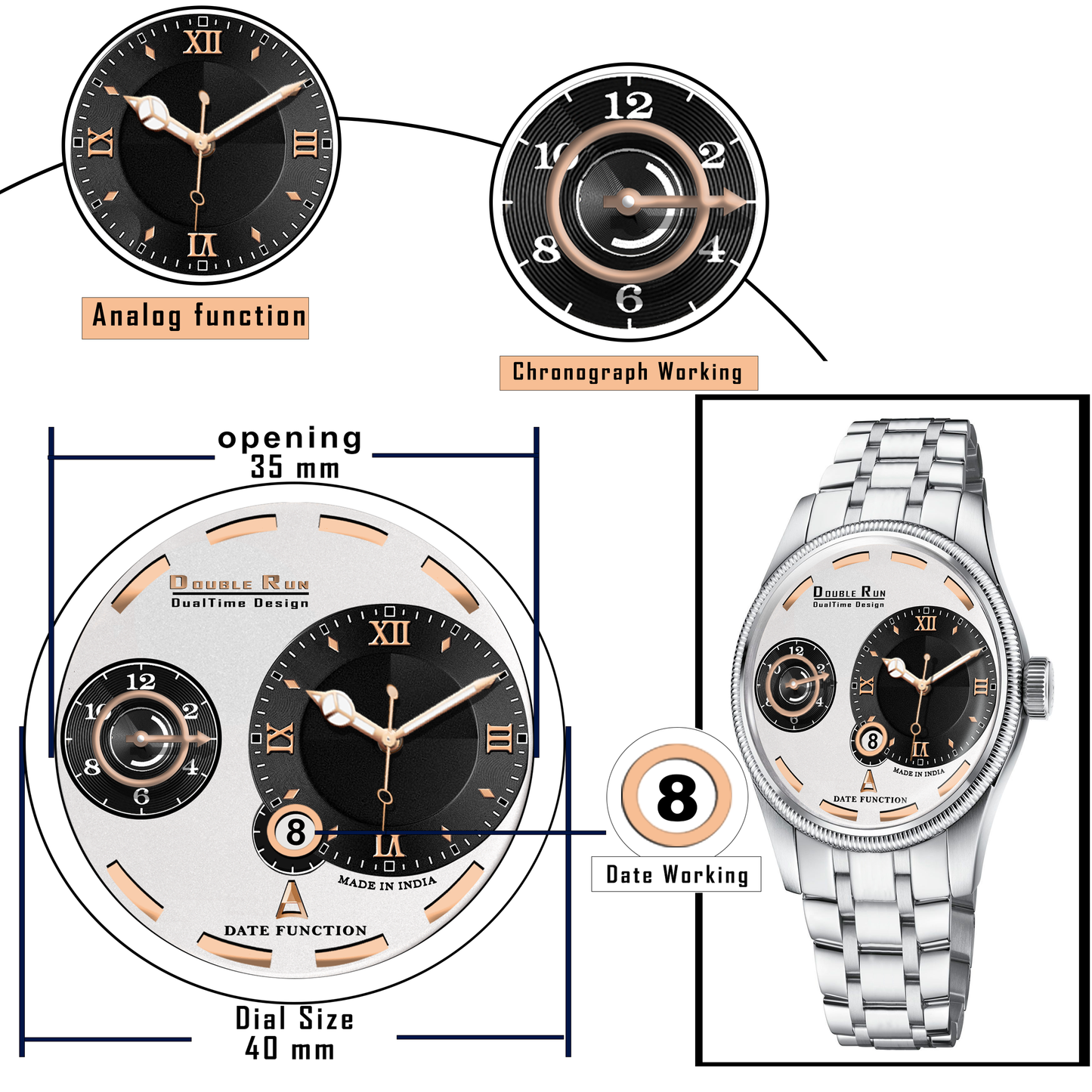 Noctar Chronograph Analog Watch