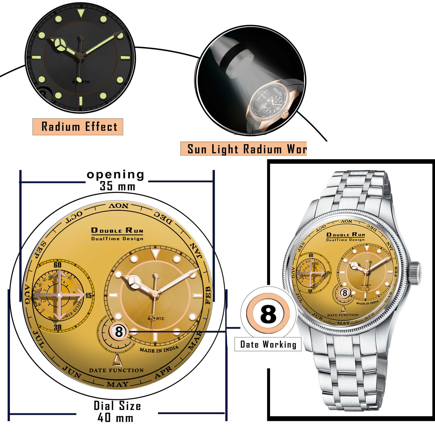 Aurum Pulse Chronograph Watch
