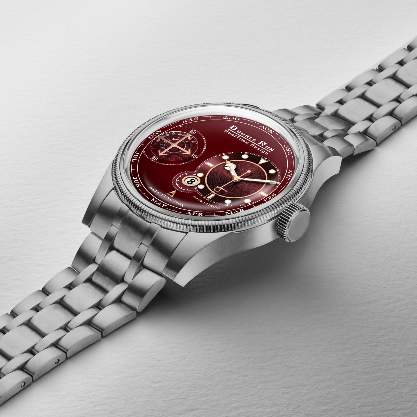 Merlot Dial Chronograph Watch - inspired by the rich wine tone.