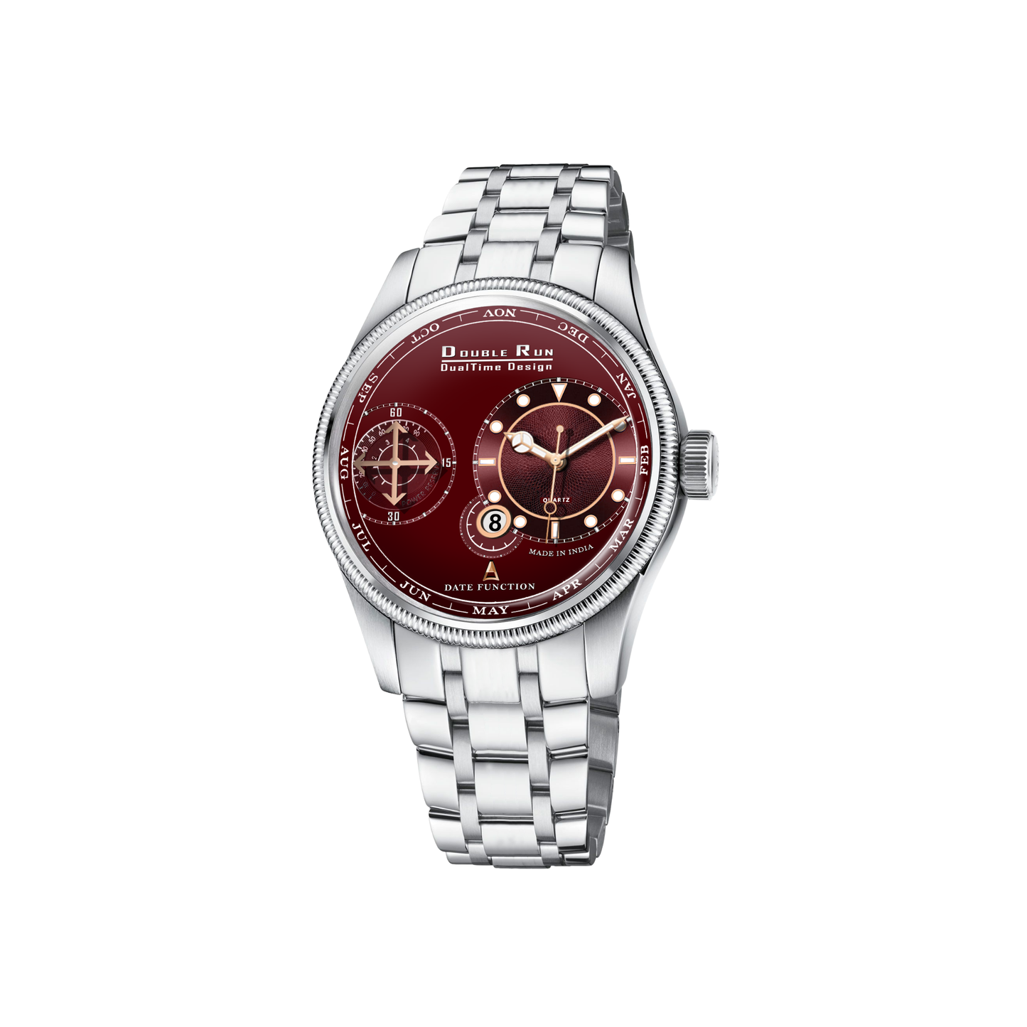 Merlot Dial Chronograph Watch - inspired by the rich wine tone.