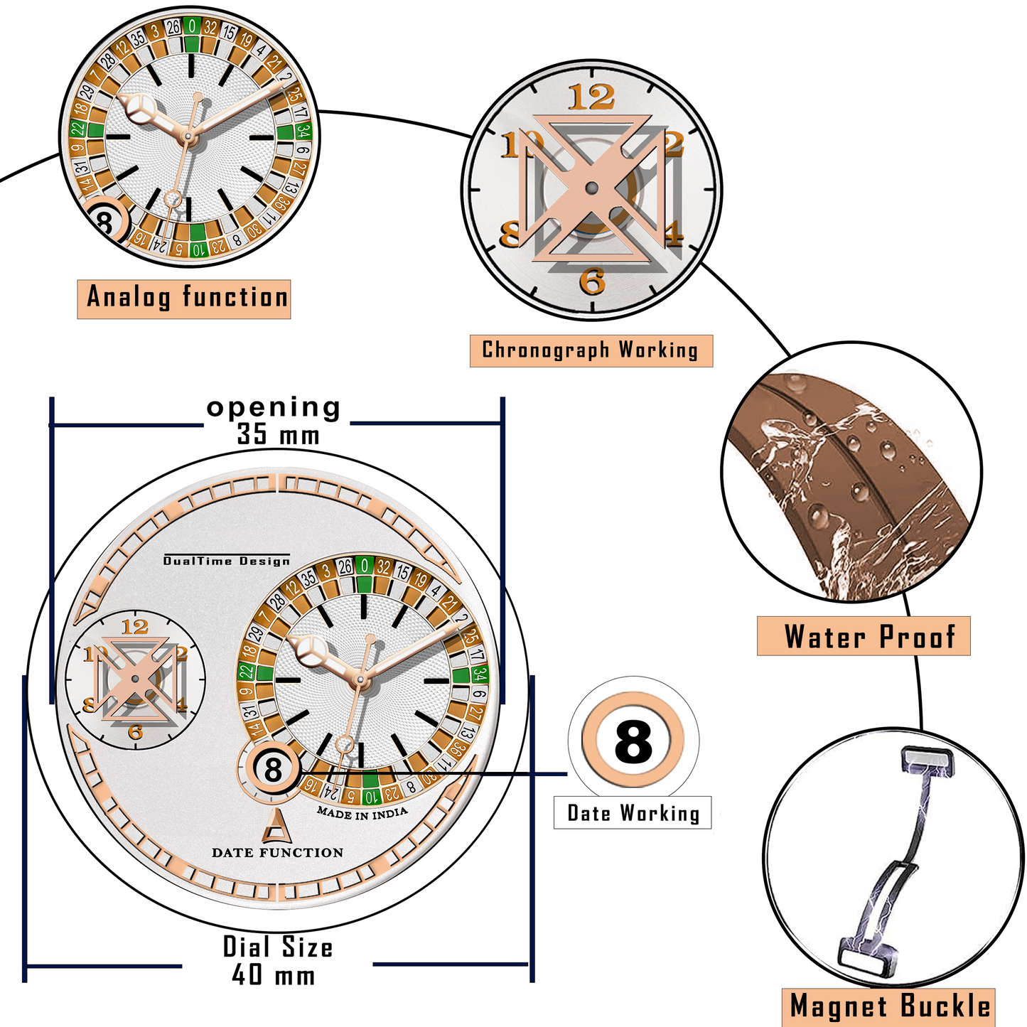 Vittorio Chronograph Watch