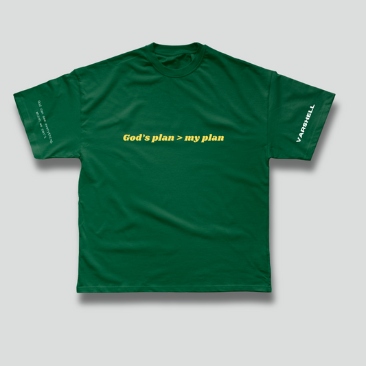 Varshell green oversized god's plan oversized tee , tshirts, premium tshirt, streetwear