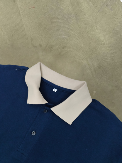 DARK BLUE POLO T-SHIRT