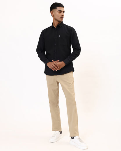 Black Essential Cotton Shirt