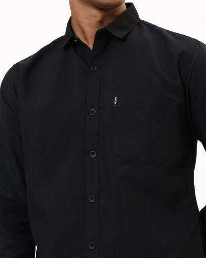 Black Essential Cotton Shirt