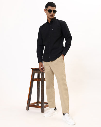 Black Essential Cotton Shirt