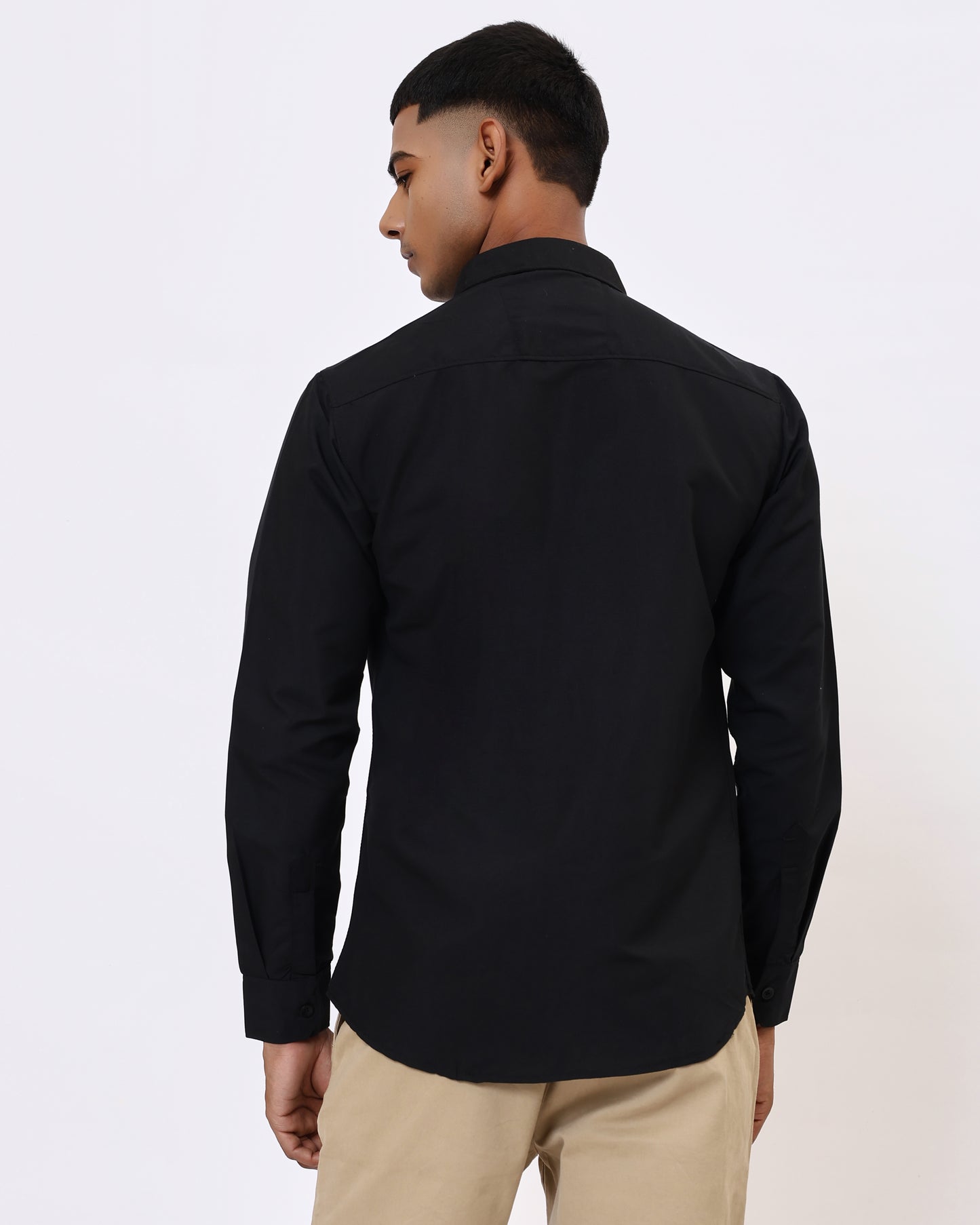 Black Essential Cotton Shirt