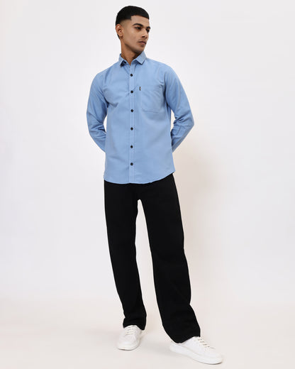 Sky Blue Essential Cotton Shirt