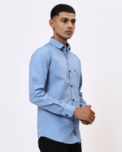 Sky Blue Essential Cotton Shirt