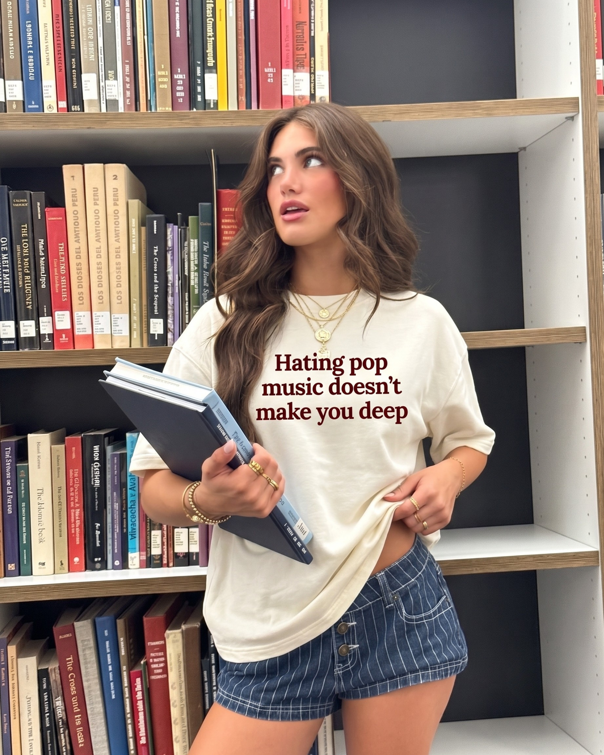Pop Music Defender Oversized Graphic Tee