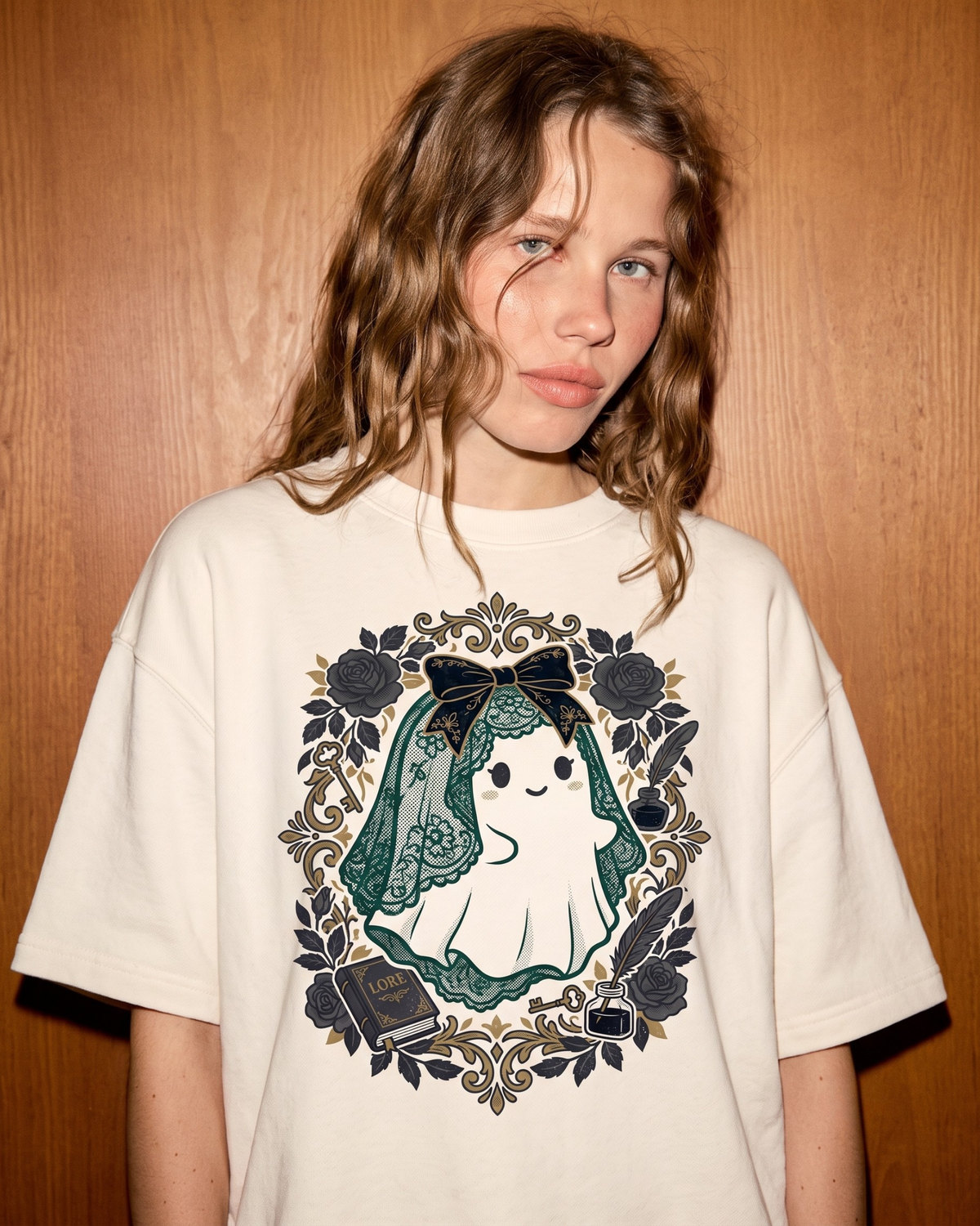 Gothic Lore Ghost Oversized Tee