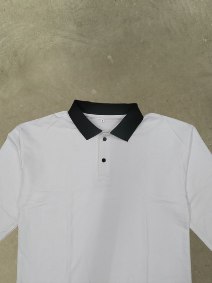 WHITE POLO T-SHIRT